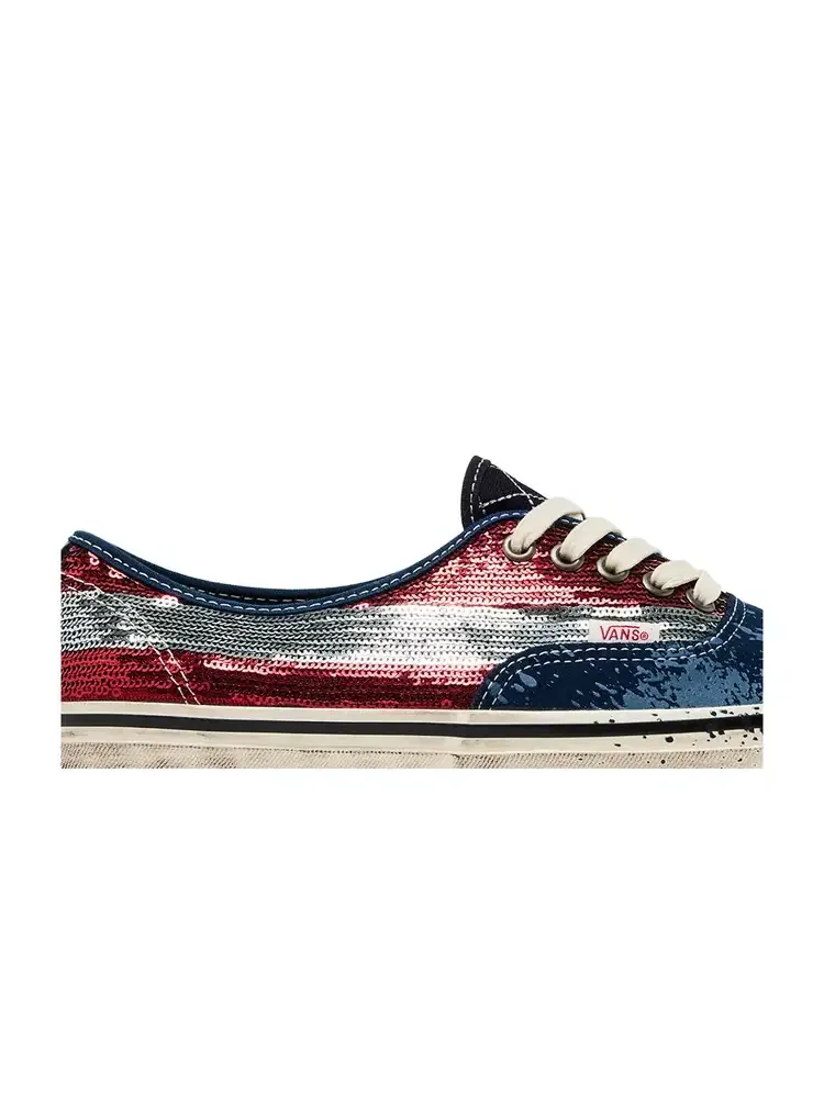 Кеды Vans Authentic Premium — изображение 2 из 8, красный темно-синий