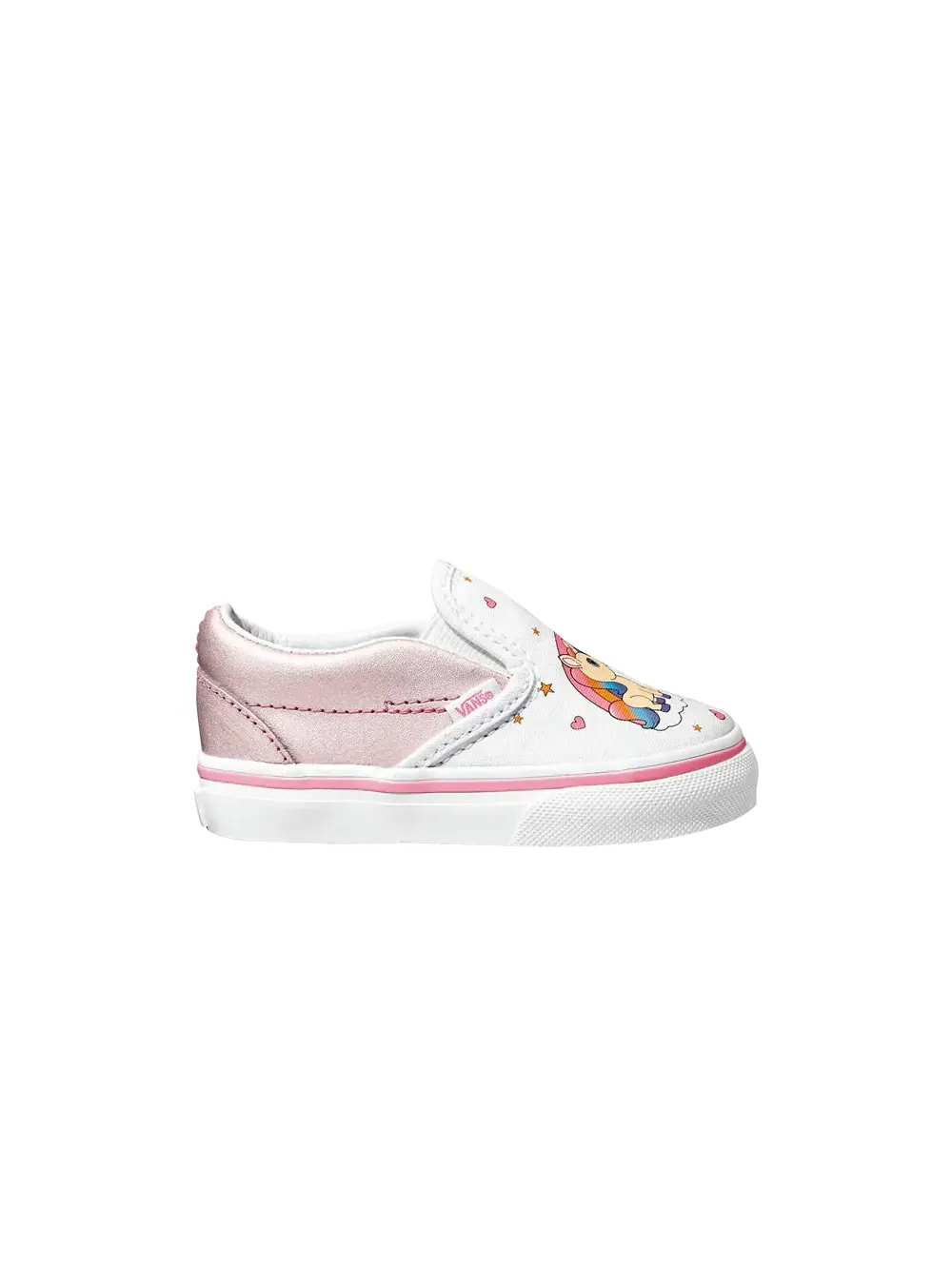 Классические слипоны для малышей Vans — изображение 1 из 1, розовый/белый