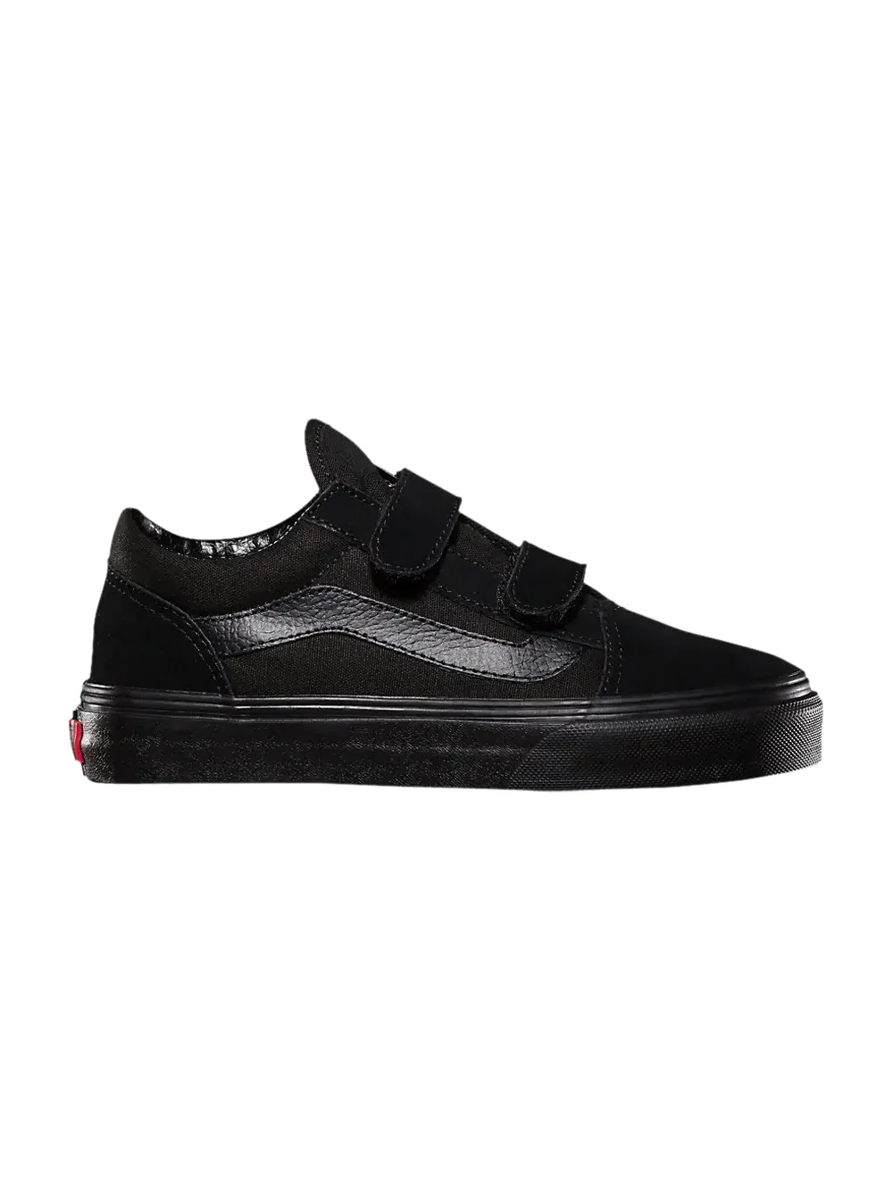 Кроссовки Old Skool V Kids Vans — изображение 1 из 1, черный/черный