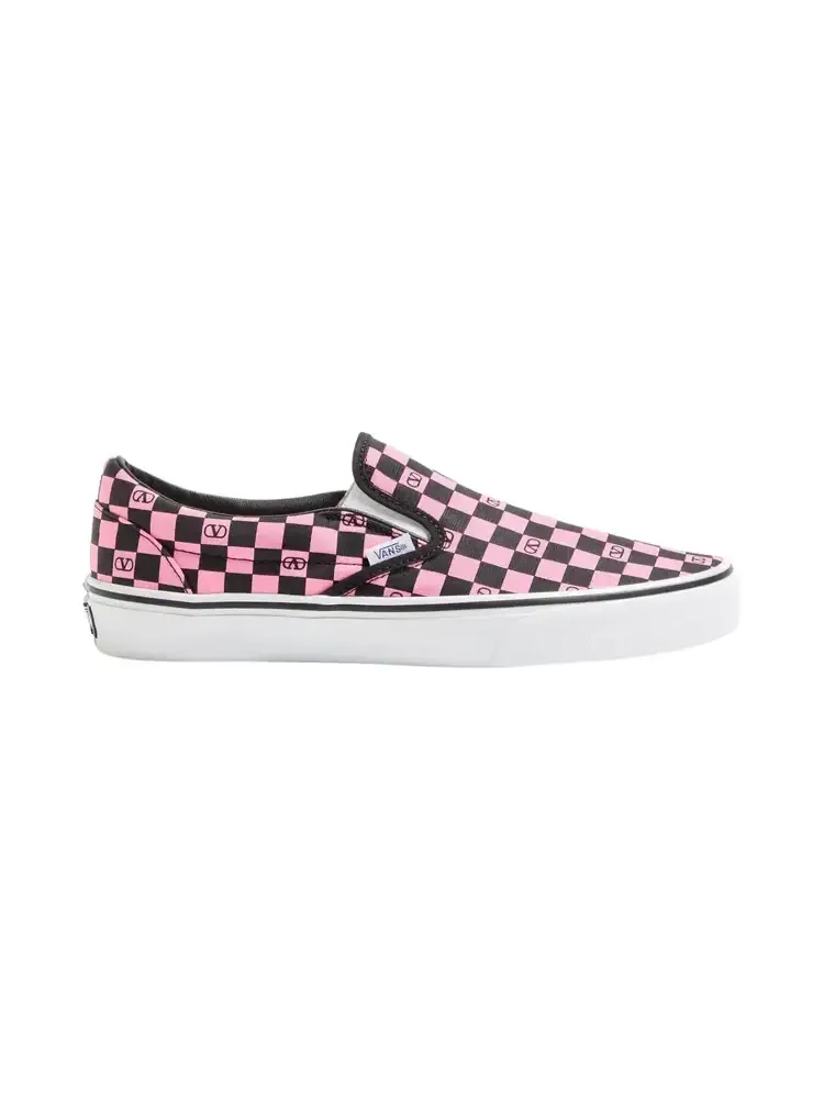 Кроссовки Valentino Garavani x Vans Classic Slip-On 'Checkerboard Pink' — изображение 1 из 1, розовый