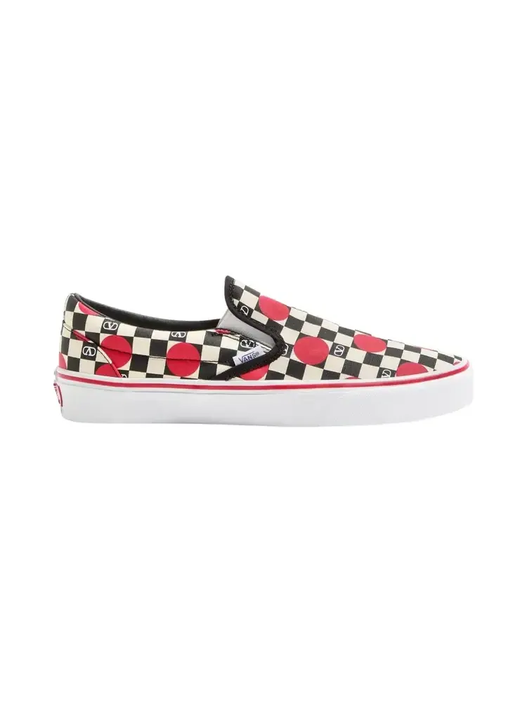 Valentino Garavani x Vans Classic Slip-On 'Big Dots - Black White Red' — изображение 1 из 1, красный