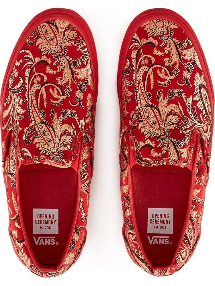 Кеды Vans Opening Ceremony x Slip-On LX Qi Pao II Red — изображение 4 из 5, красный