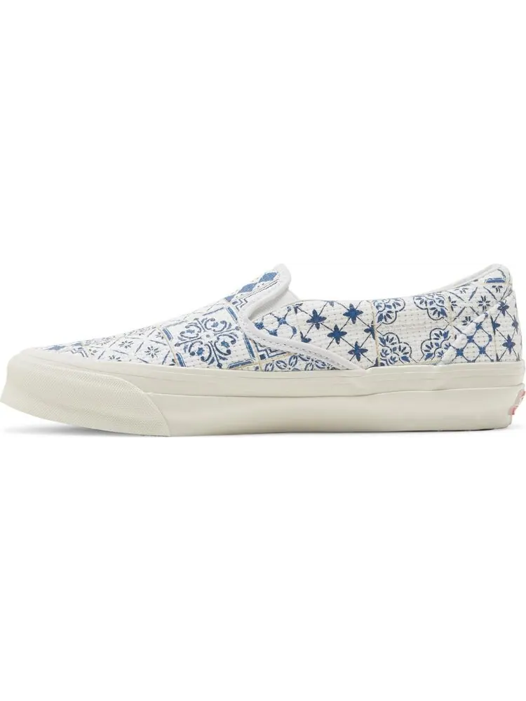 Кеды Vans Kith x OG Classic Slip-On LX Azulejo Tile — изображение 3 из 8, белый