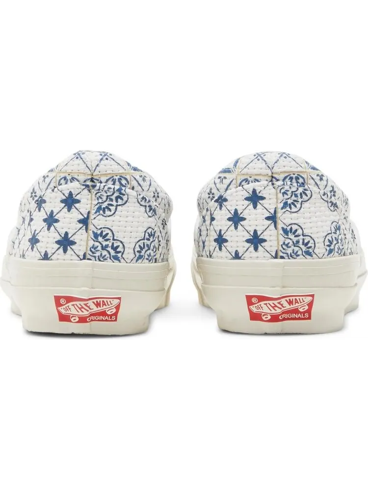 Кеды Vans Kith x OG Classic Slip-On LX Azulejo Tile — изображение 6 из 8, белый