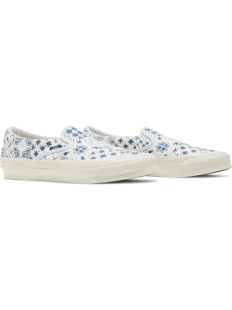 Кеды Vans Kith x OG Classic Slip-On LX Azulejo Tile — изображение 8 из 8, белый