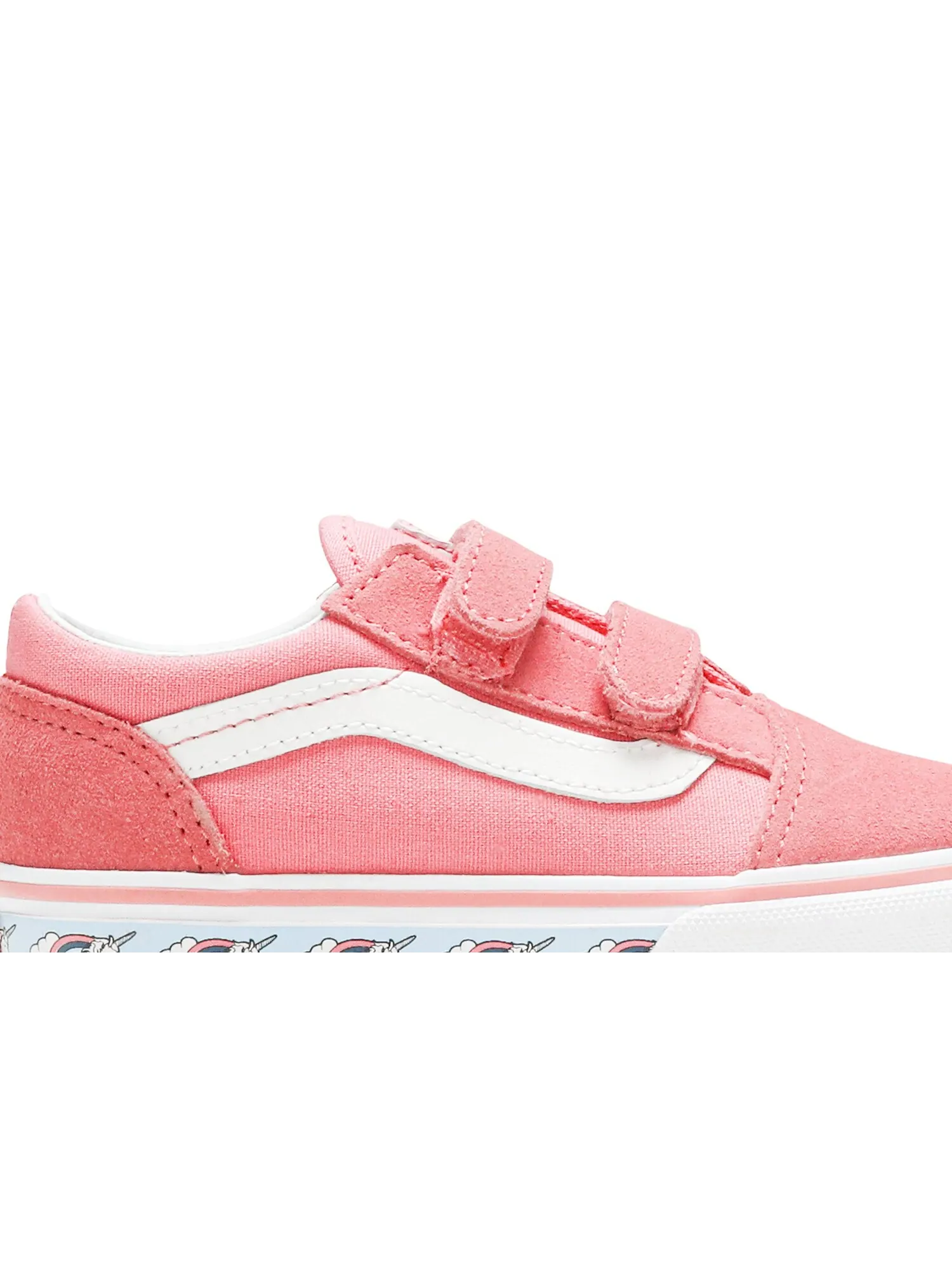 Ботинки Old Skool V Toddler Vans — изображение 2 из 8, розовый/белый