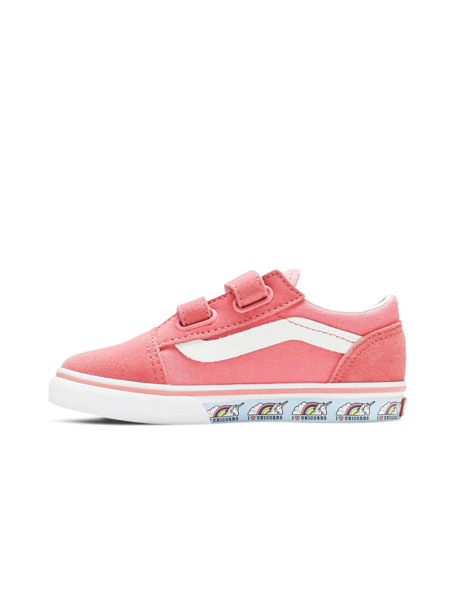 Ботинки Old Skool V Toddler Vans — изображение 3 из 8, розовый/белый