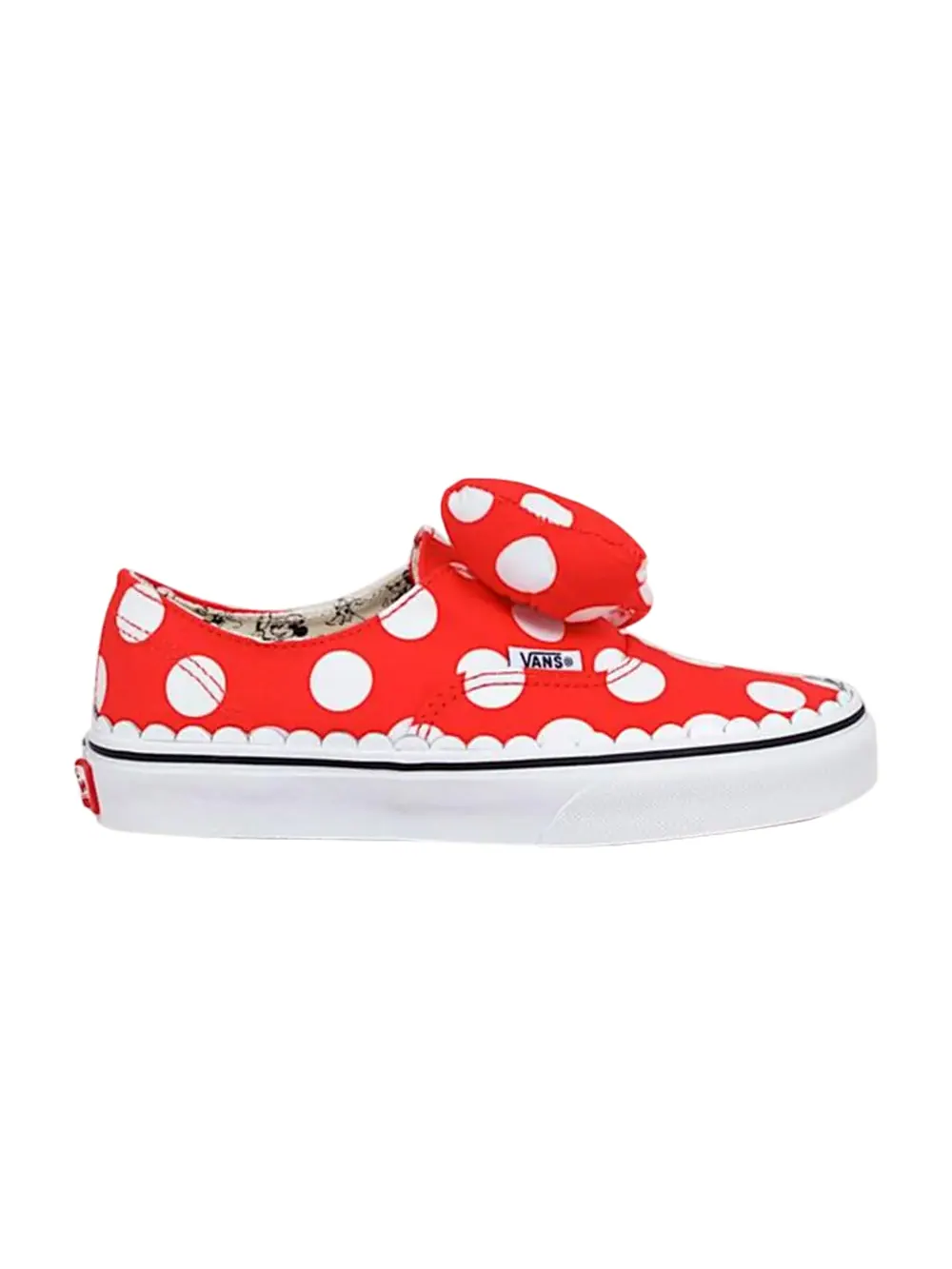 Кроссовки Disney x Classic Authentic Gore Kids Vans — изображение 1 из 1, красный/белый