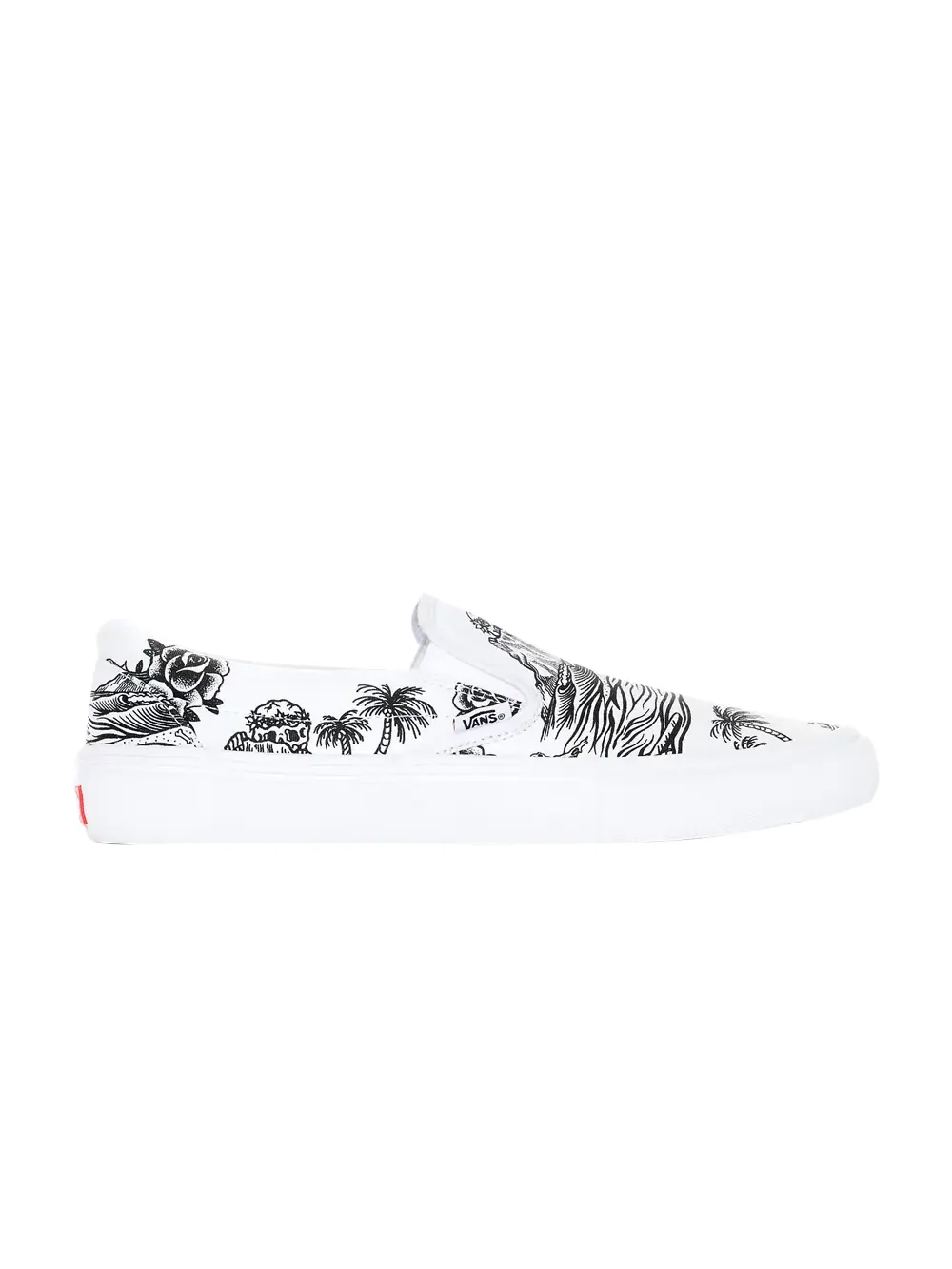 Кроссовки Sketchy Tank x Slip-On Pro Vans — изображение 1 из 1, белый/черный