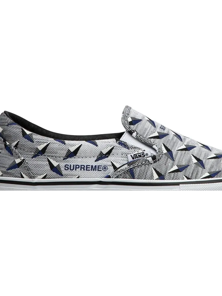 Кеды Vans Supreme x Classic Slip-On Pro Diamond Plate White — изображение 2 из 8, белый