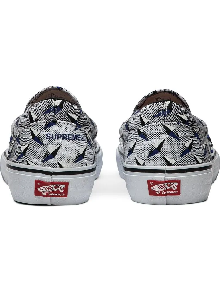 Кеды Vans Supreme x Classic Slip-On Pro Diamond Plate White — изображение 6 из 8, белый