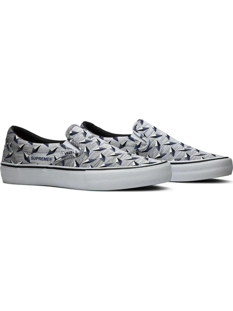 Кеды Vans Supreme x Classic Slip-On Pro Diamond Plate White — изображение 8 из 8, белый
