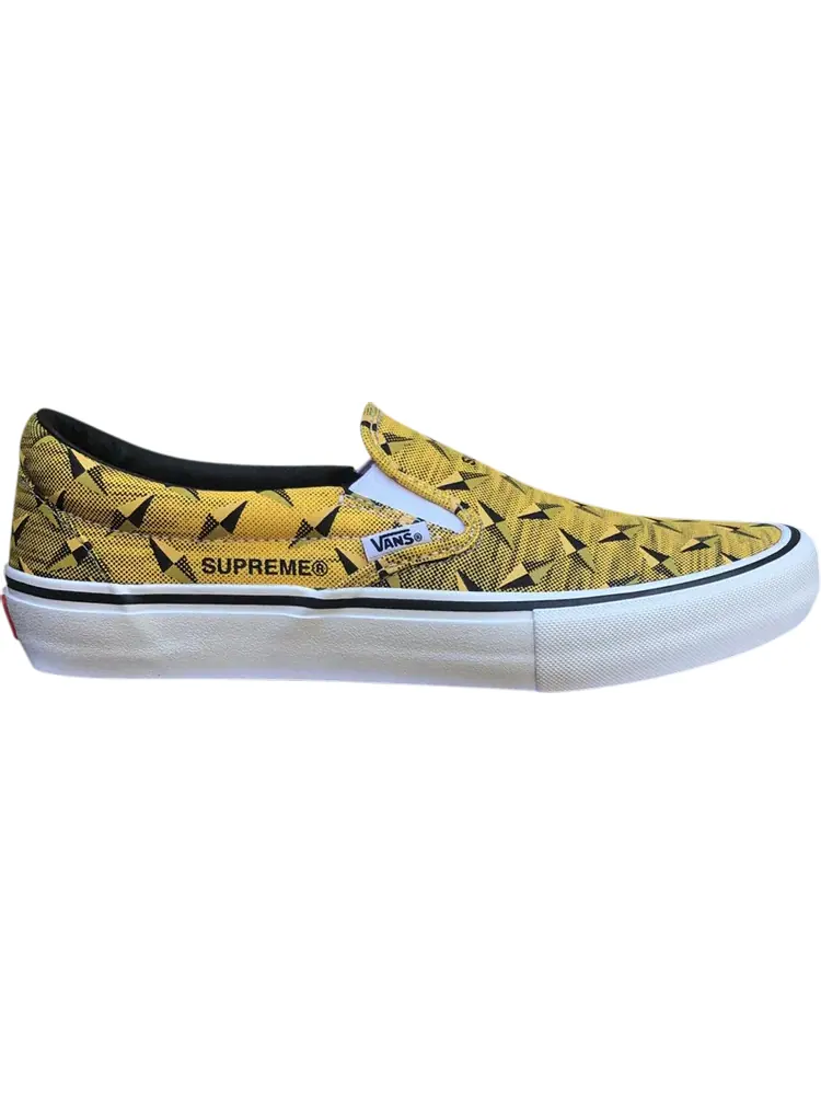 Кеды Vans Supreme x Classic Slip-On Pro Diamond Plate Yellow — изображение 1 из 1, желтый