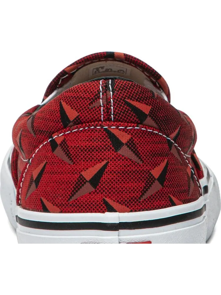 Кеды Vans Supreme x Classic Slip-On Pro Diamond Plate Red — изображение 7 из 8, красный