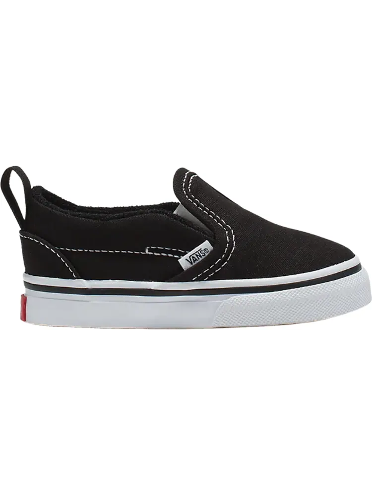 Кроссовки Slip-On V Toddler 'Black White' — изображение 1 из 1, черный