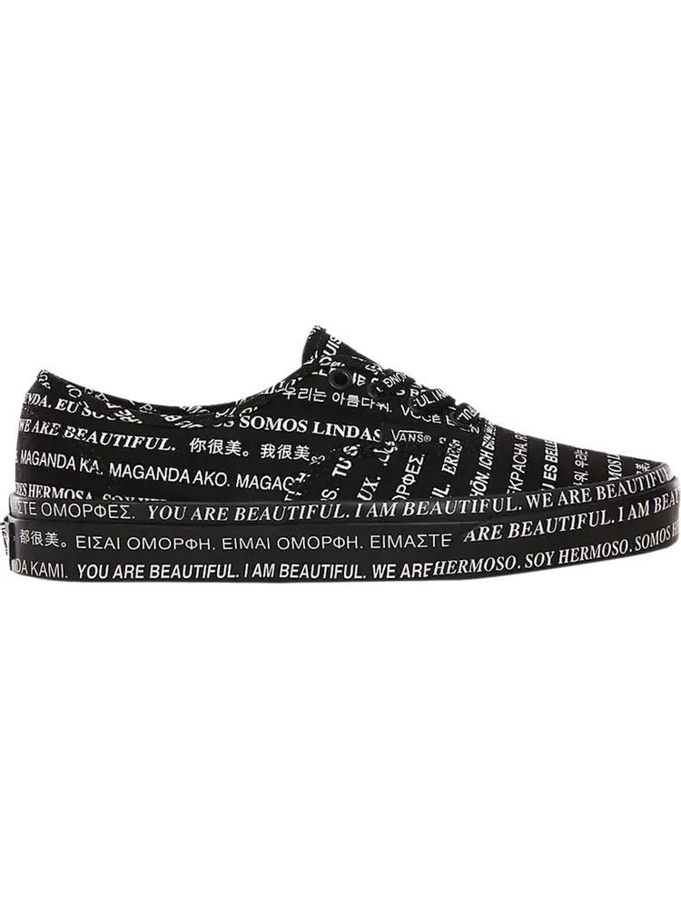 Кроссовки Vans Authentic We Are Beautiful - Black — изображение 1 из 1, черный