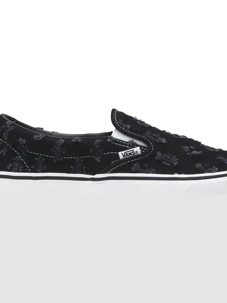 Кеды Vans Supreme x Slip-On Black Hole Punch Denim — изображение 2 из 8, черный