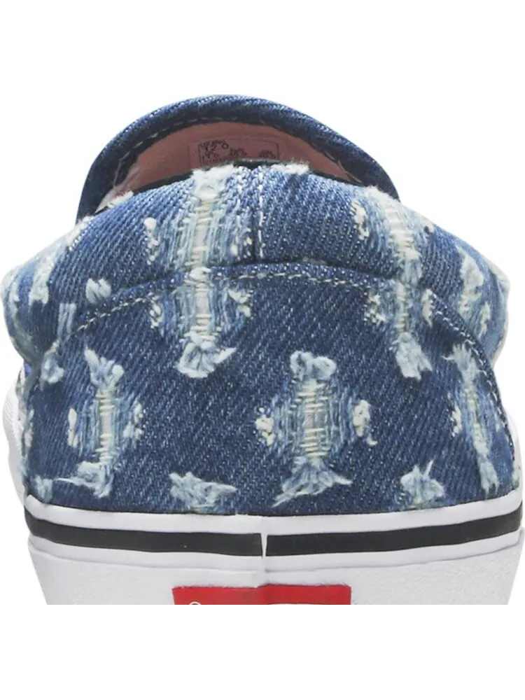 Кеды Vans Supreme x Slip-On Blue Hole Punch Denim — изображение 7 из 8, синий
