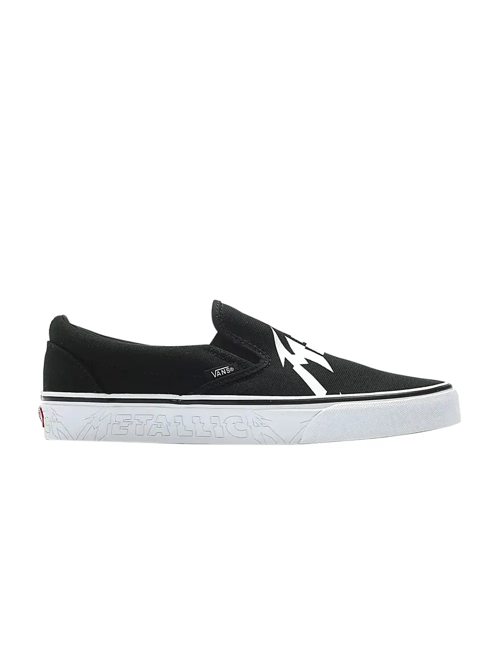 Слипоны Metallica x Classic Vans — изображение 1 из 1, черный/белый