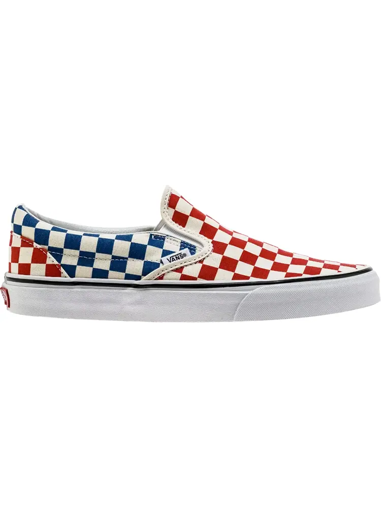 Кеды Vans Classic Slip-On Checkerboard — изображение 1 из 1, красный