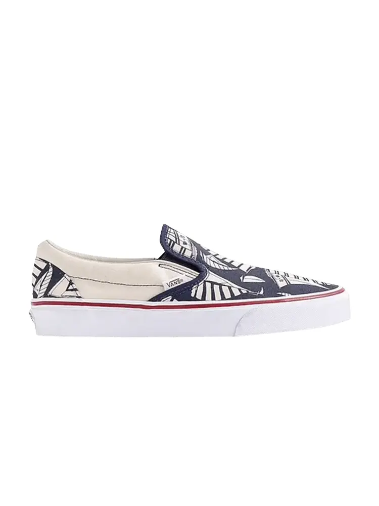 Кроссовки Vans J. Crew x Classic Slip-On 'Sailboats' — изображение 1 из 1, темно-синий