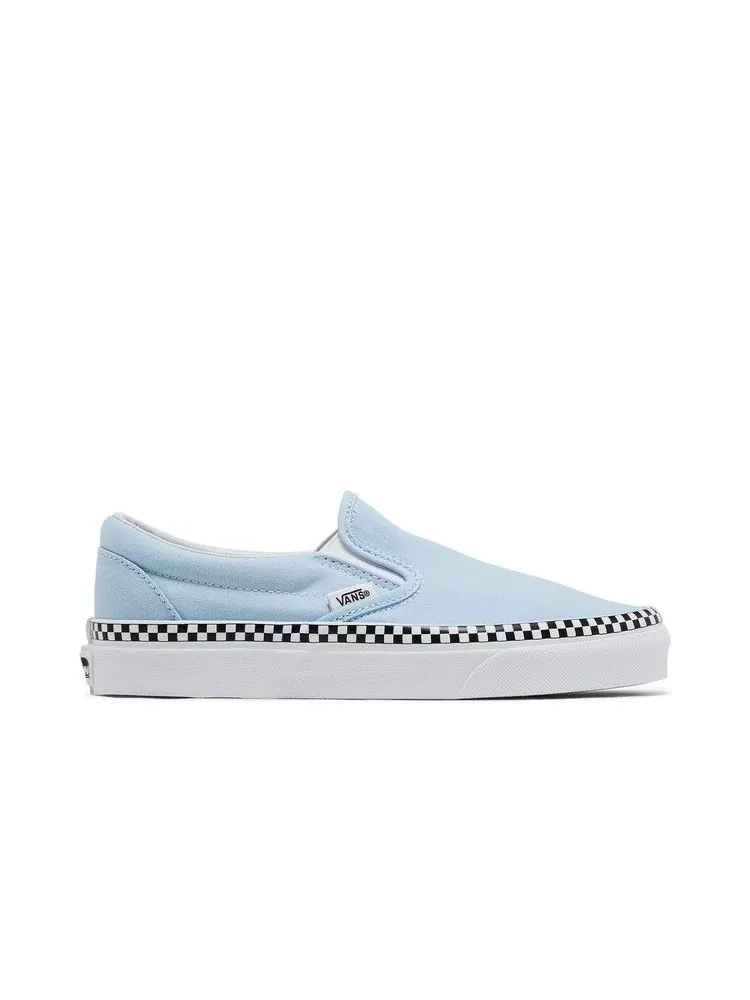 Кроссовки Vans Classic Slip-On, Check Foxing — изображение 1 из 8, синий