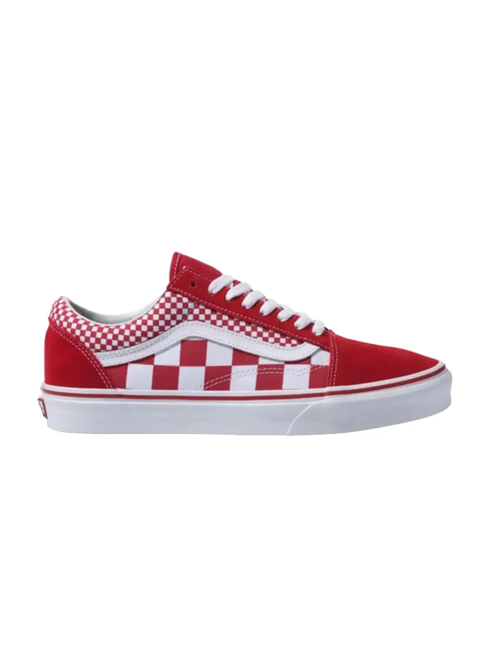 Кроссовки женские Old Skool Vans в клетку — изображение 1 из 1, красный