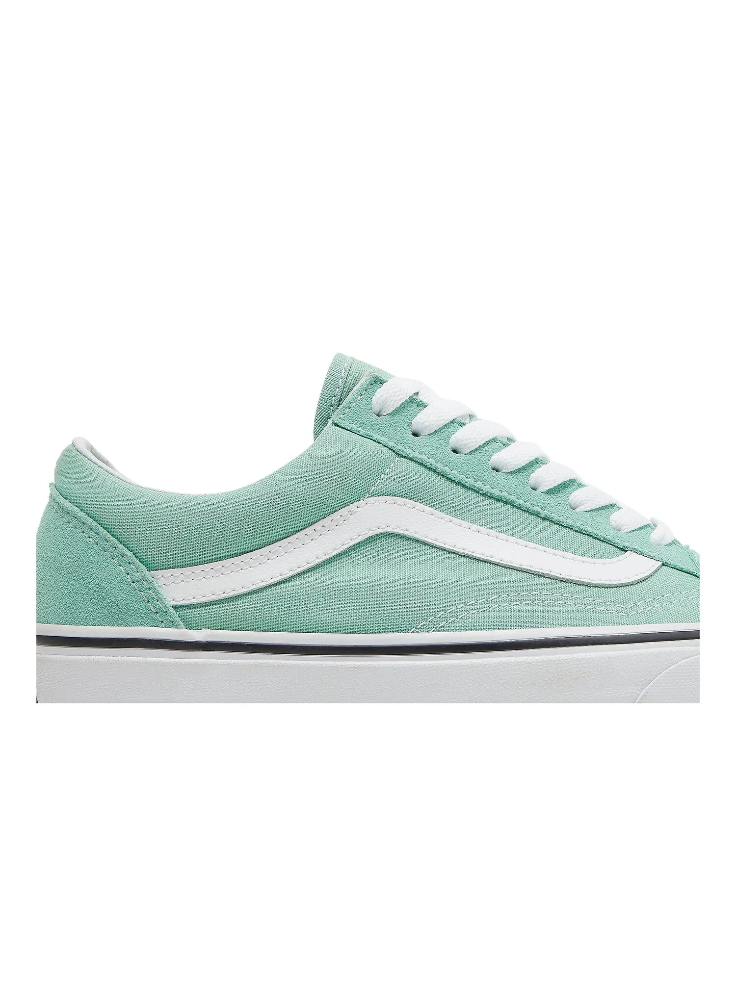 Кроссовки женские Old Skool Vans — изображение 2 из 8, зеленый/белый