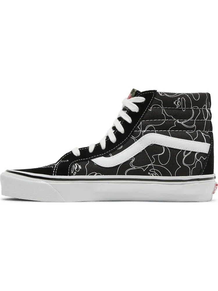 Кеды Vans BAPE x Sk8-Hi 38 DX Lined Camo — изображение 3 из 8, черный