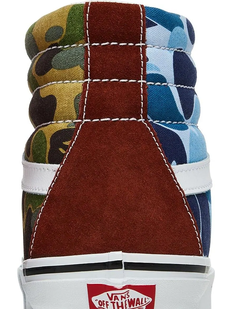 Кеды Vans BAPE x Sk8-Hi 36 DX Multi Camo — изображение 7 из 8, мульти