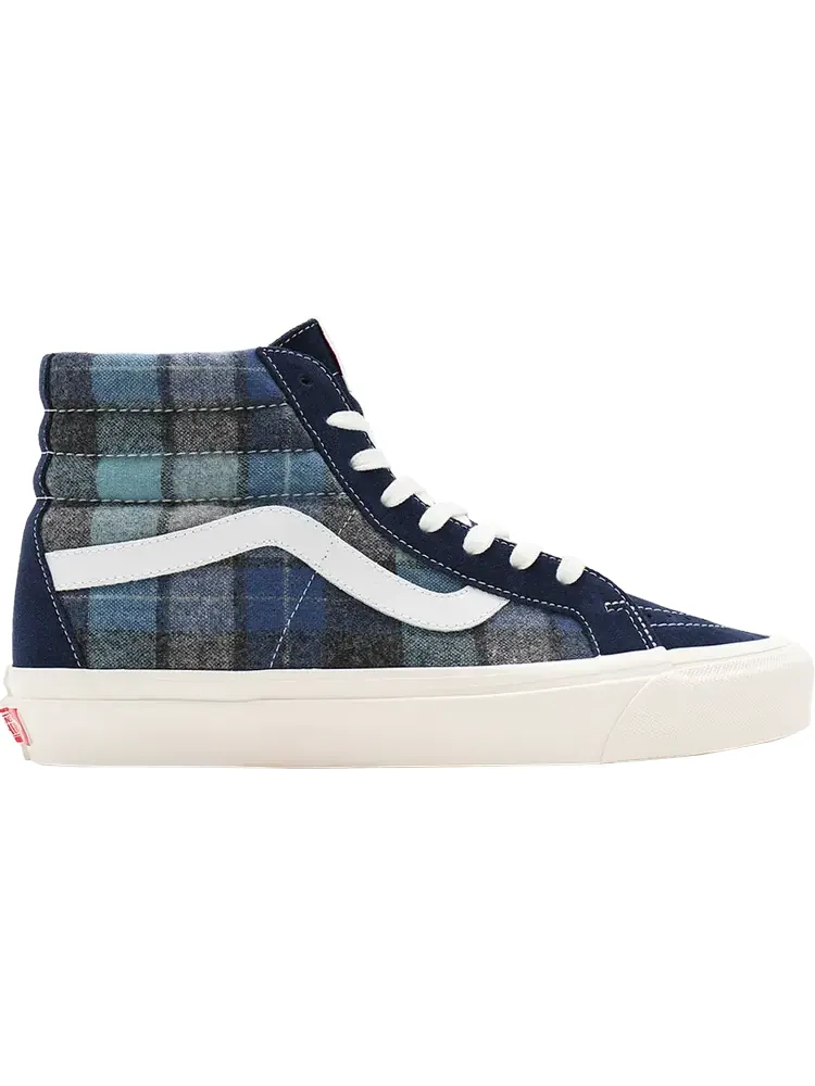 Кеды Vans Pendleton x Sk8-Hi 38 DX Anaheim Factory - Beach Boy Plaid — изображение 1 из 1, синий