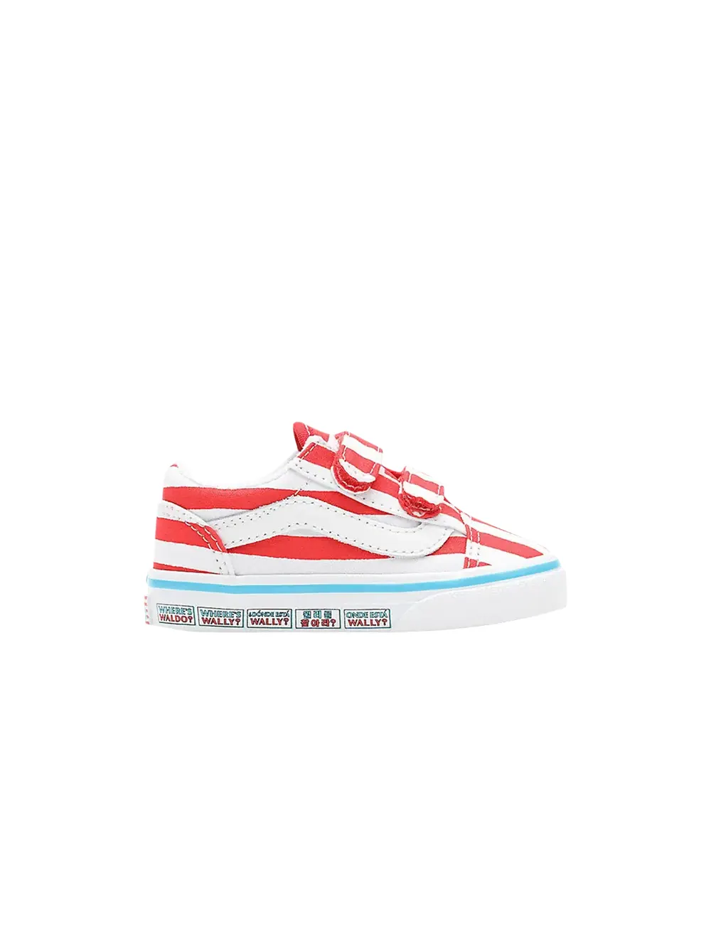 Кроссовки Where's Waldo? x Old Skool Toddler Vans — изображение 1 из 1, белый/красный