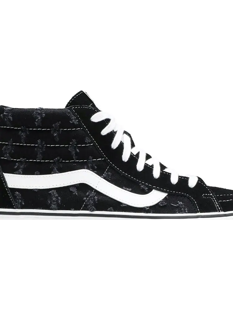 Кеды Vans Supreme x Sk8-Hi Black Hole Punch Denim — изображение 2 из 8, черный