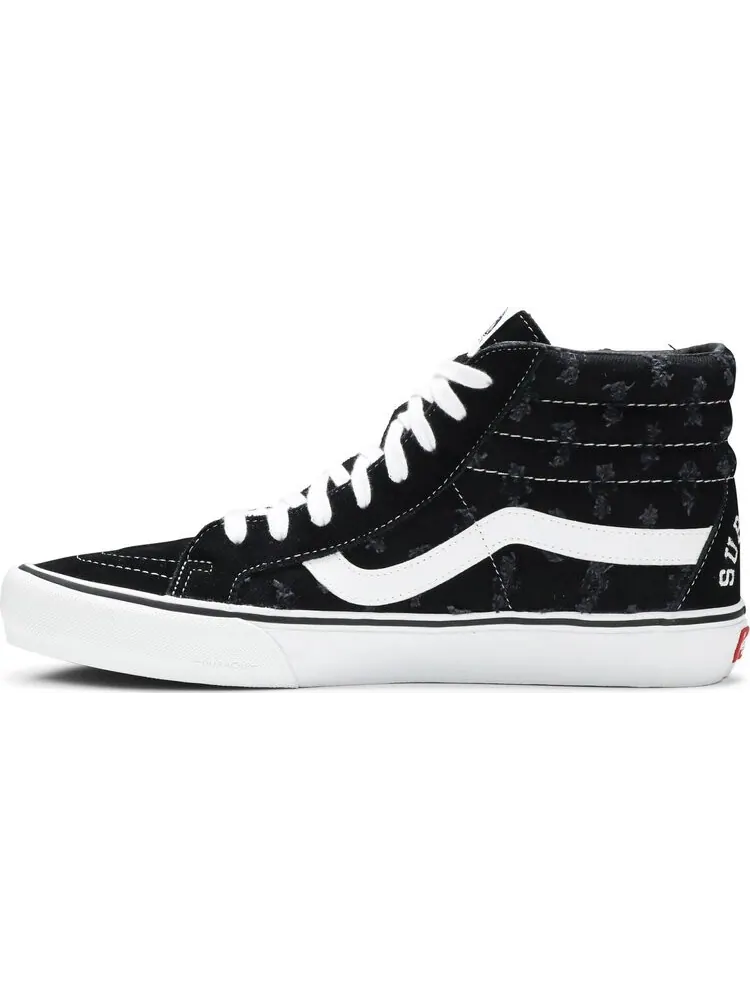 Кеды Vans Supreme x Sk8-Hi Black Hole Punch Denim — изображение 3 из 8, черный