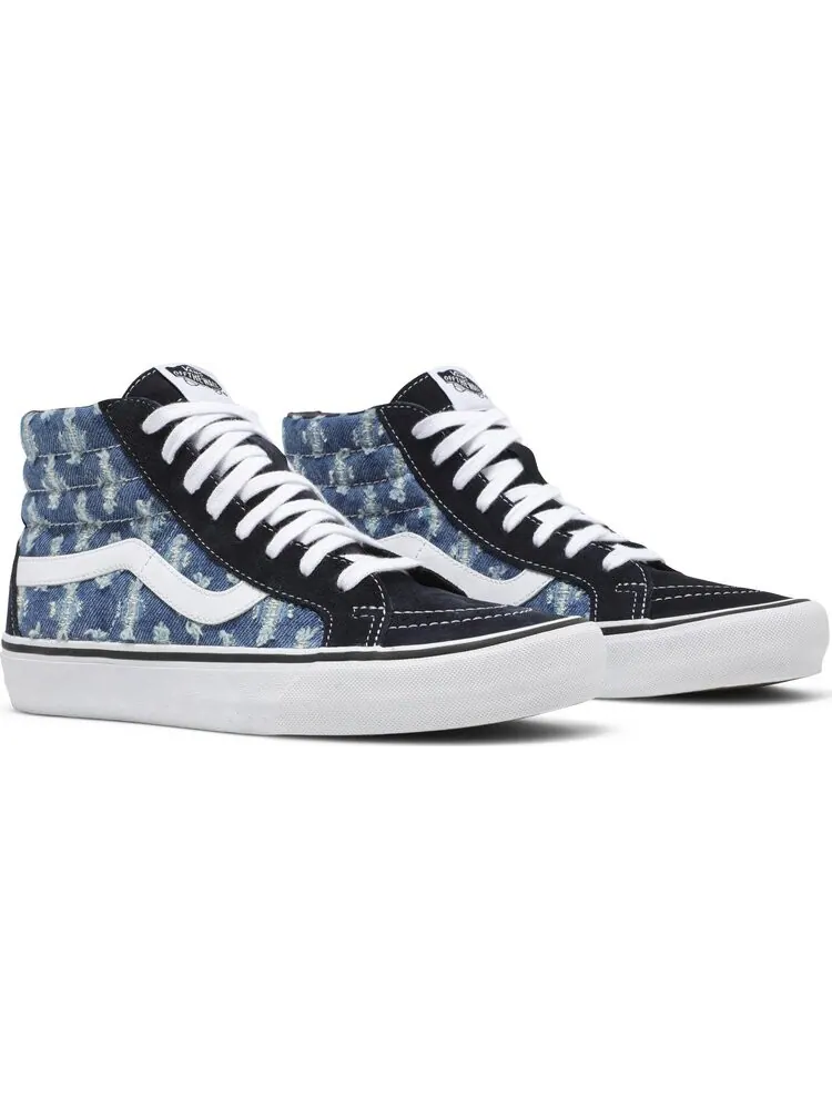 Кеды Vans Supreme x Sk8-Hi Blue Hole Punch Denim — изображение 8 из 8, синий