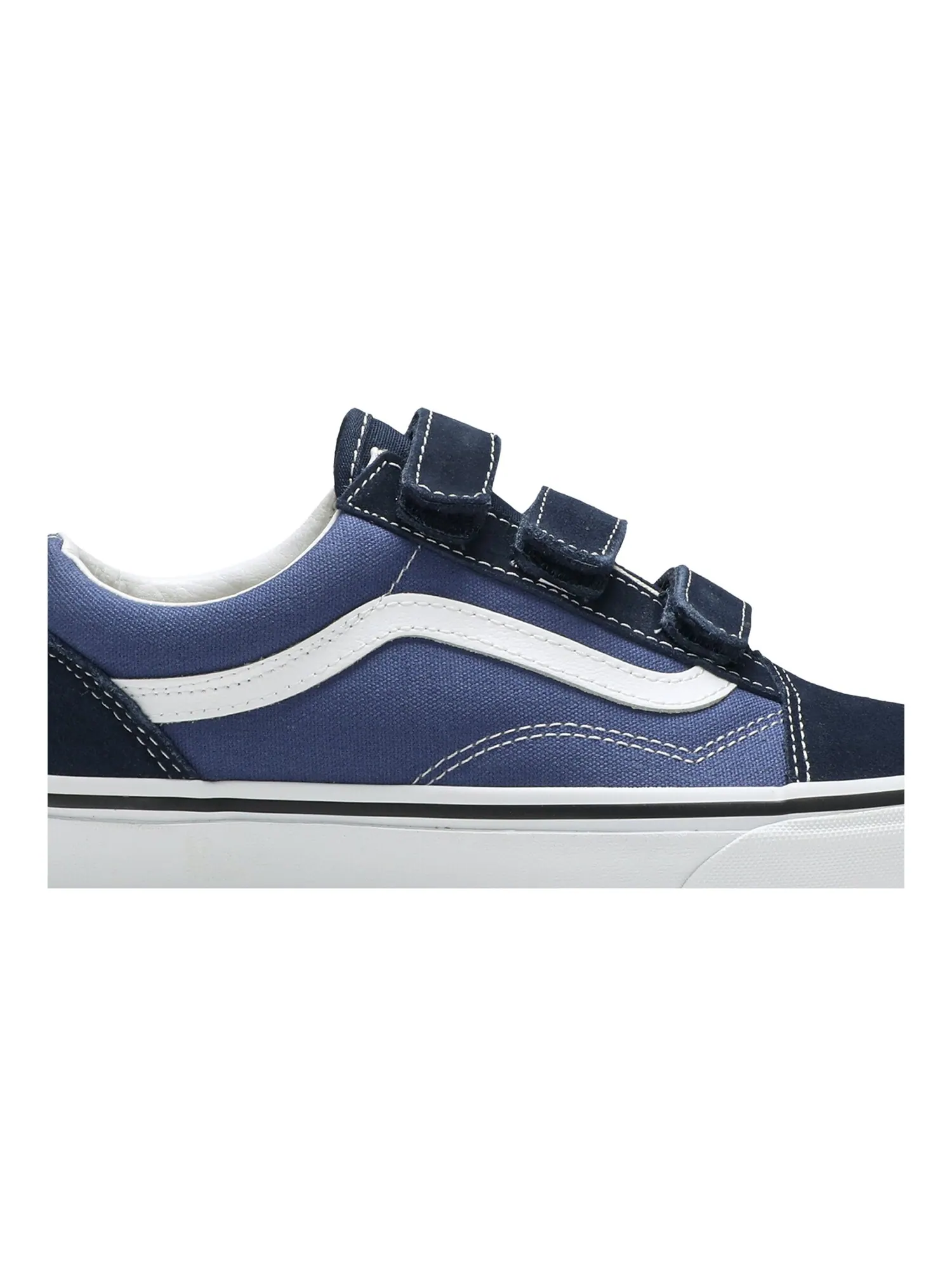 Кроссовки Old Skool Suede Canvas Velcro Vans — изображение 2 из 8, синий/темно-синий