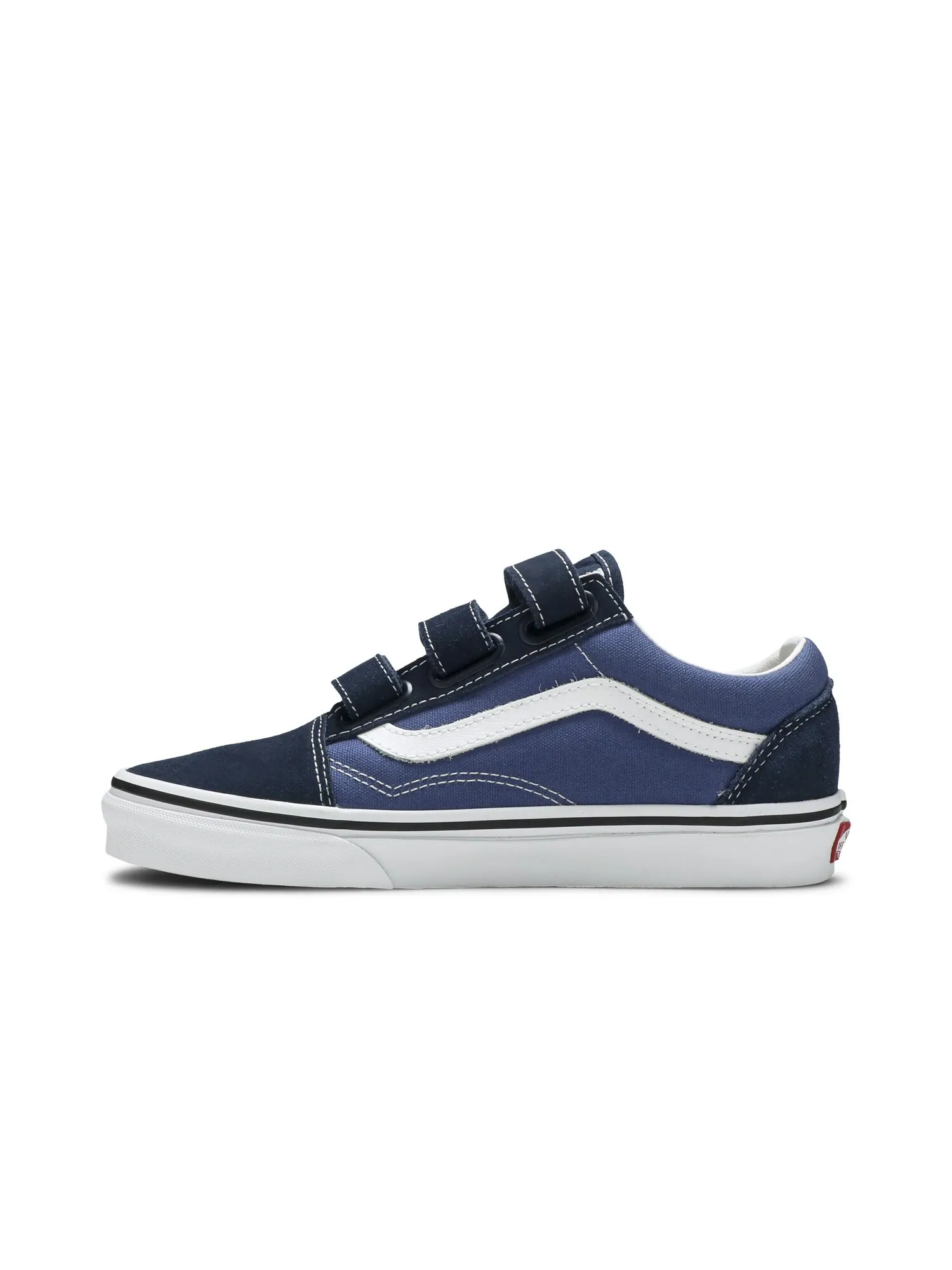 Кроссовки Old Skool Suede Canvas Velcro Vans — изображение 3 из 8, синий/темно-синий