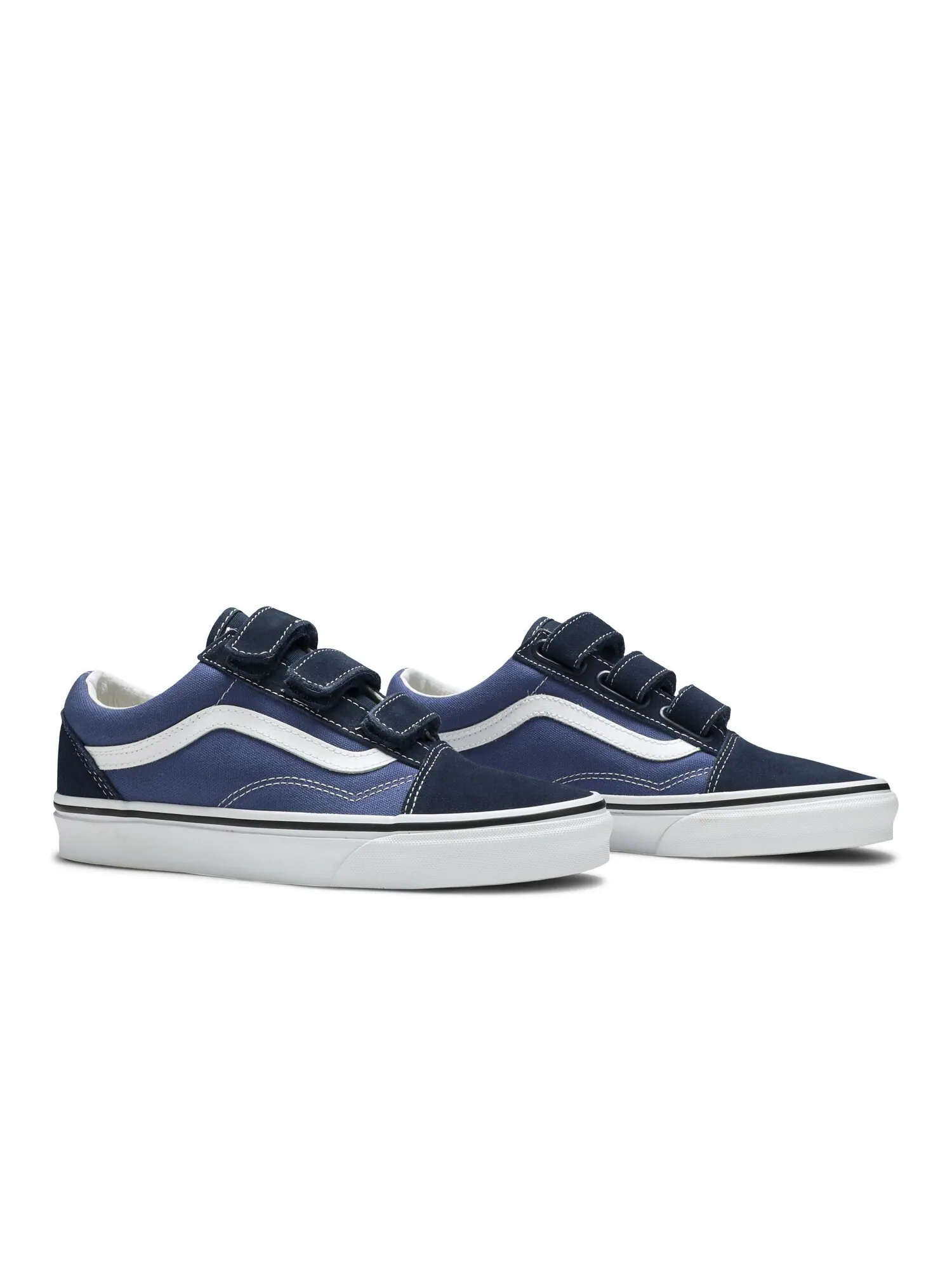 Кроссовки Old Skool Suede Canvas Velcro Vans — изображение 8 из 8, синий/темно-синий