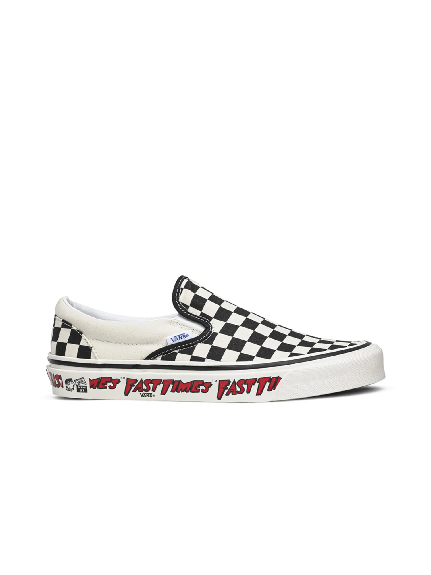 Слипоны Fast Times x Classic 98 DX Vans — изображение 1 из 8, кремовый/черный