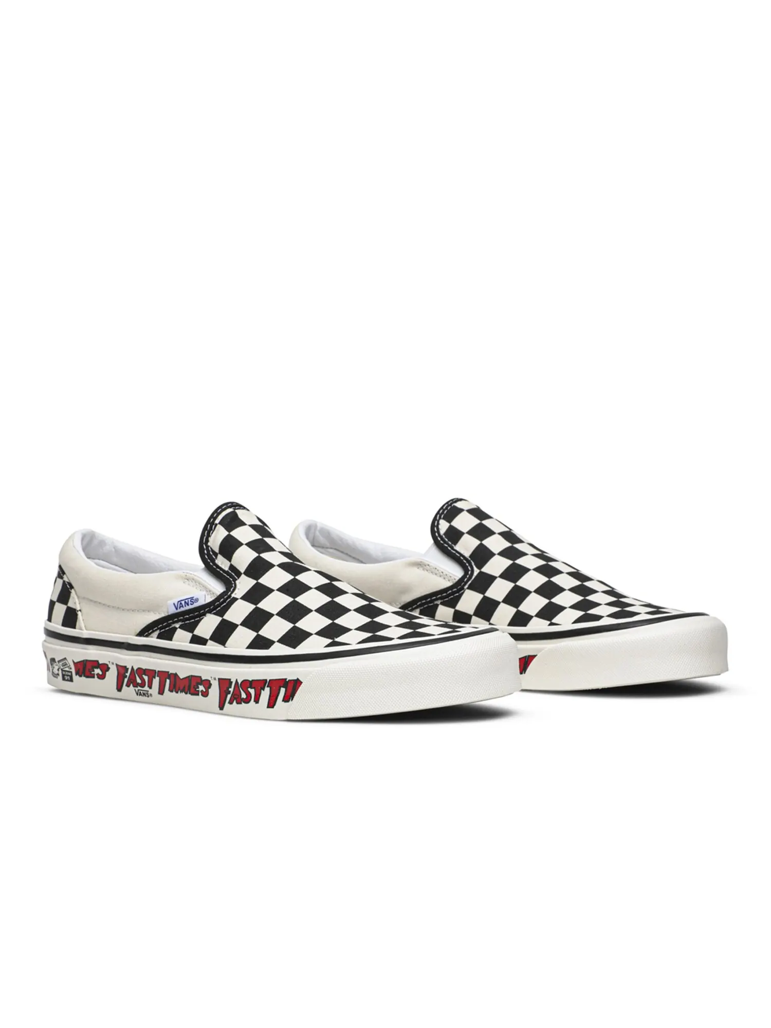 Слипоны Fast Times x Classic 98 DX Vans — изображение 8 из 8, кремовый/черный