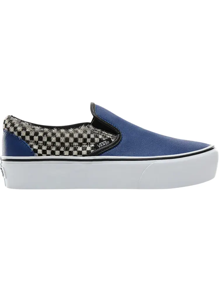 Кеды Vans Classic Slip-On Platform Python Checkerboard — изображение 1 из 1, синий
