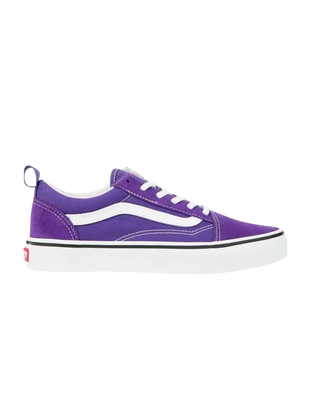 Кроссовки Old Skool Elastic Lace Kids Vans — изображение 1 из 1, белый