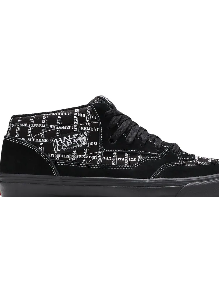 Кеды Vans Supreme x Half Cab Pro 92 Logo Pattern - Black — изображение 2 из 8, черный