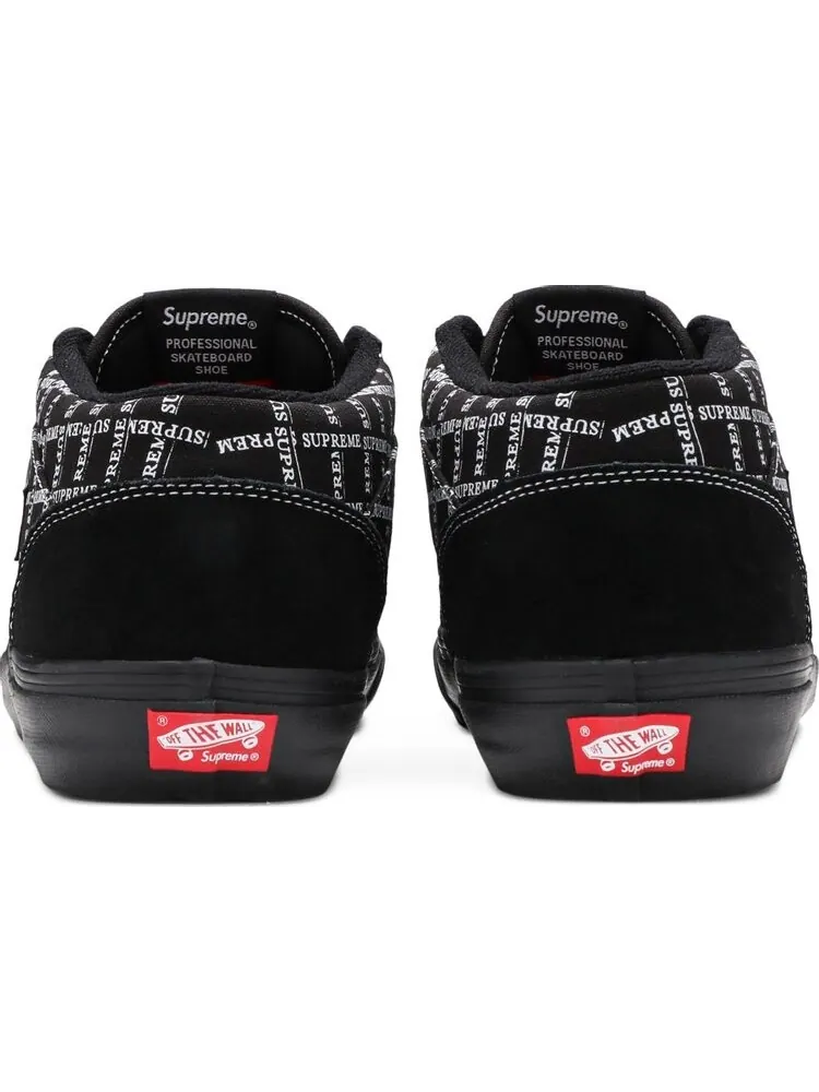 Кеды Vans Supreme x Half Cab Pro 92 Logo Pattern - Black — изображение 6 из 8, черный