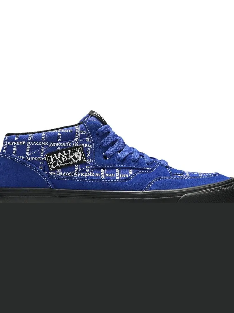Кеды Vans Supreme x Half Cab Pro 92 Logo Pattern - Royal Blue — изображение 2 из 8, синий