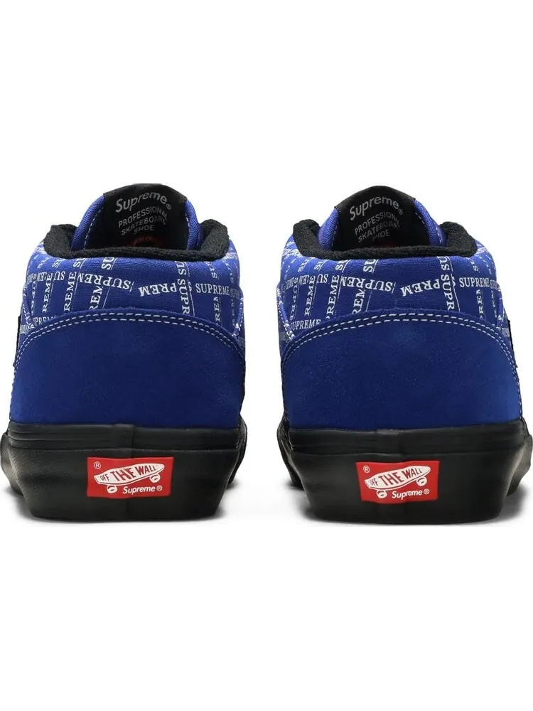Кеды Vans Supreme x Half Cab Pro 92 Logo Pattern - Royal Blue — изображение 6 из 8, синий