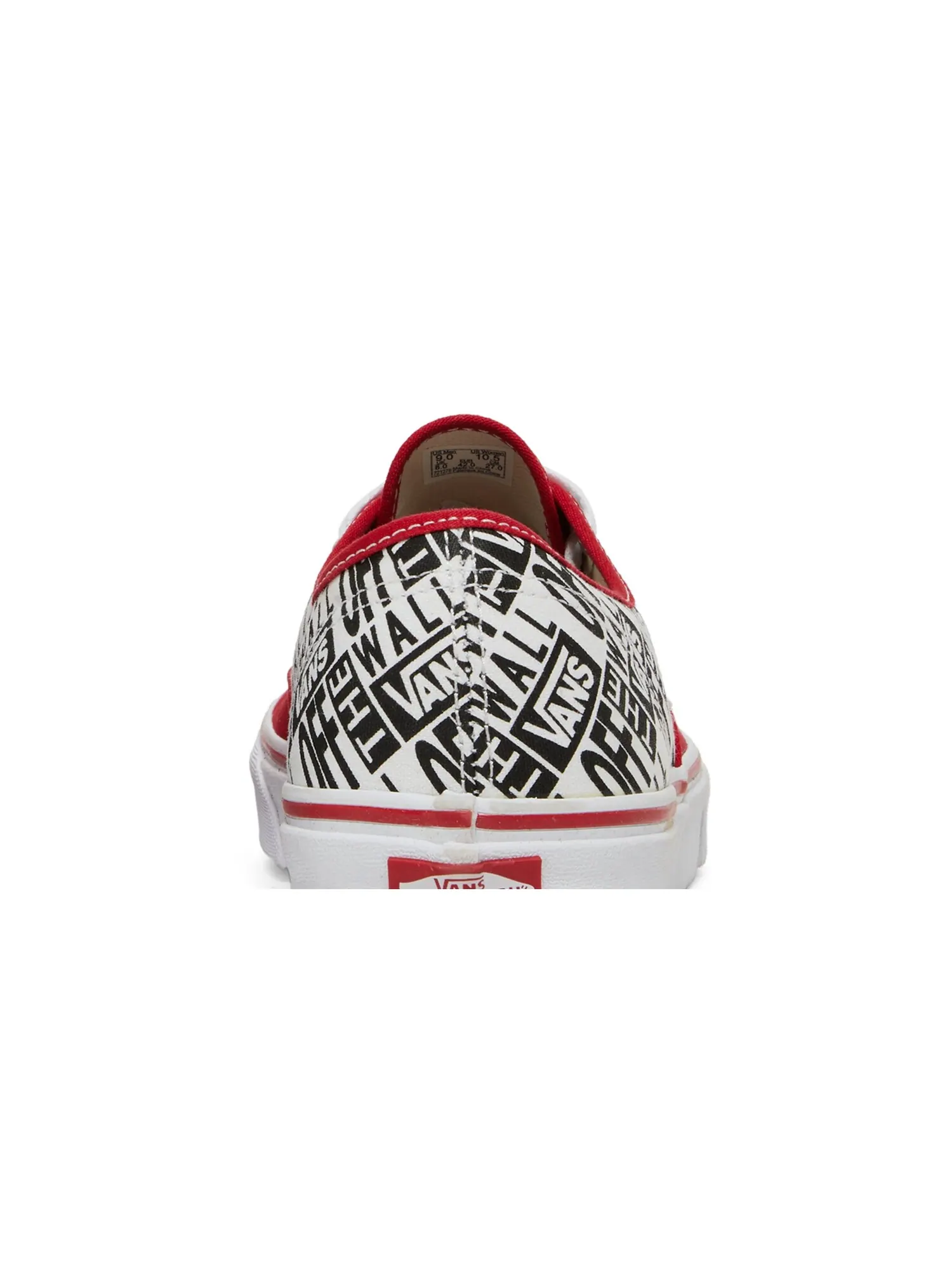 Кроссовки Authentic Vans — изображение 7 из 8, красный/черный/белый