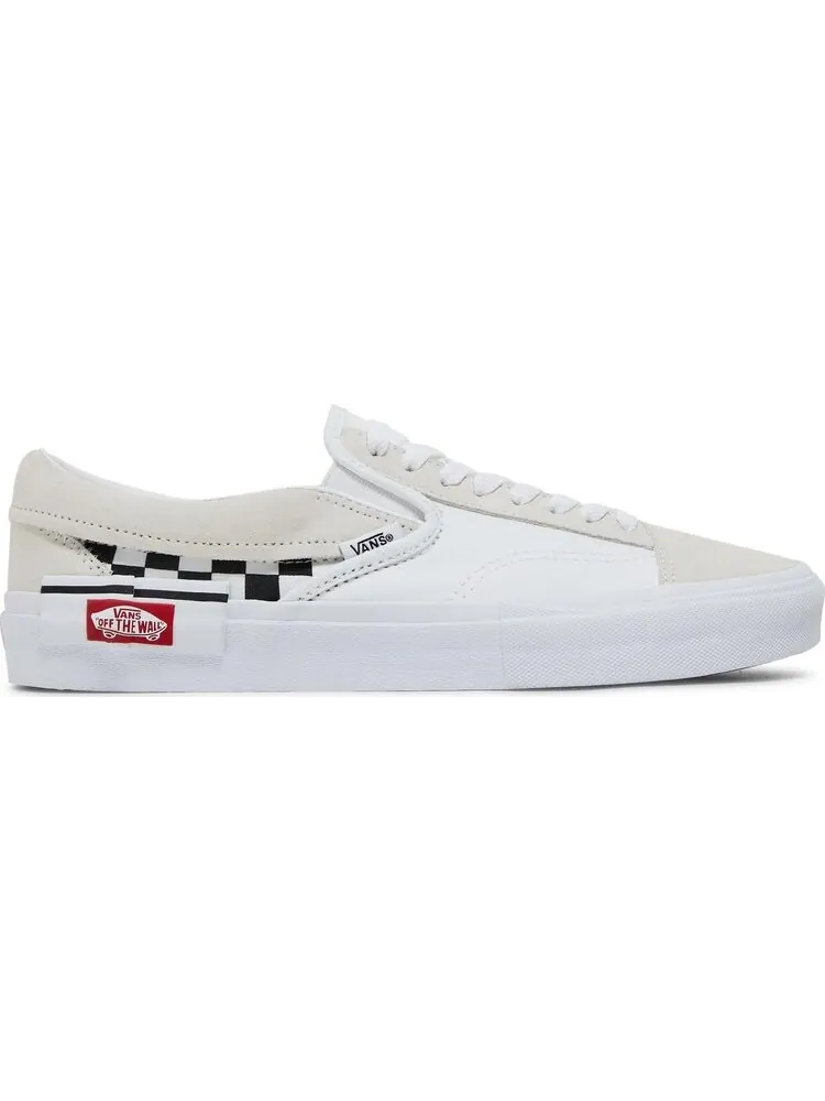 Кеды Vans Slip-On CAP White Black Checkerboard — изображение 1 из 8, белый