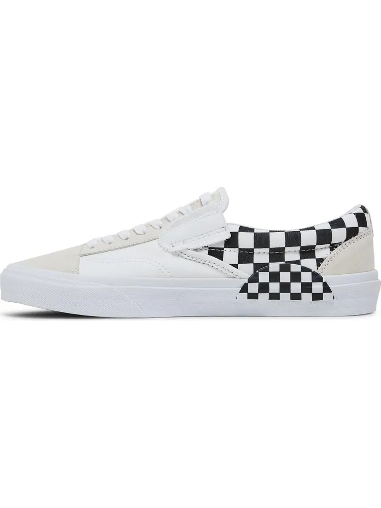 Кеды Vans Slip-On CAP White Black Checkerboard — изображение 3 из 8, белый