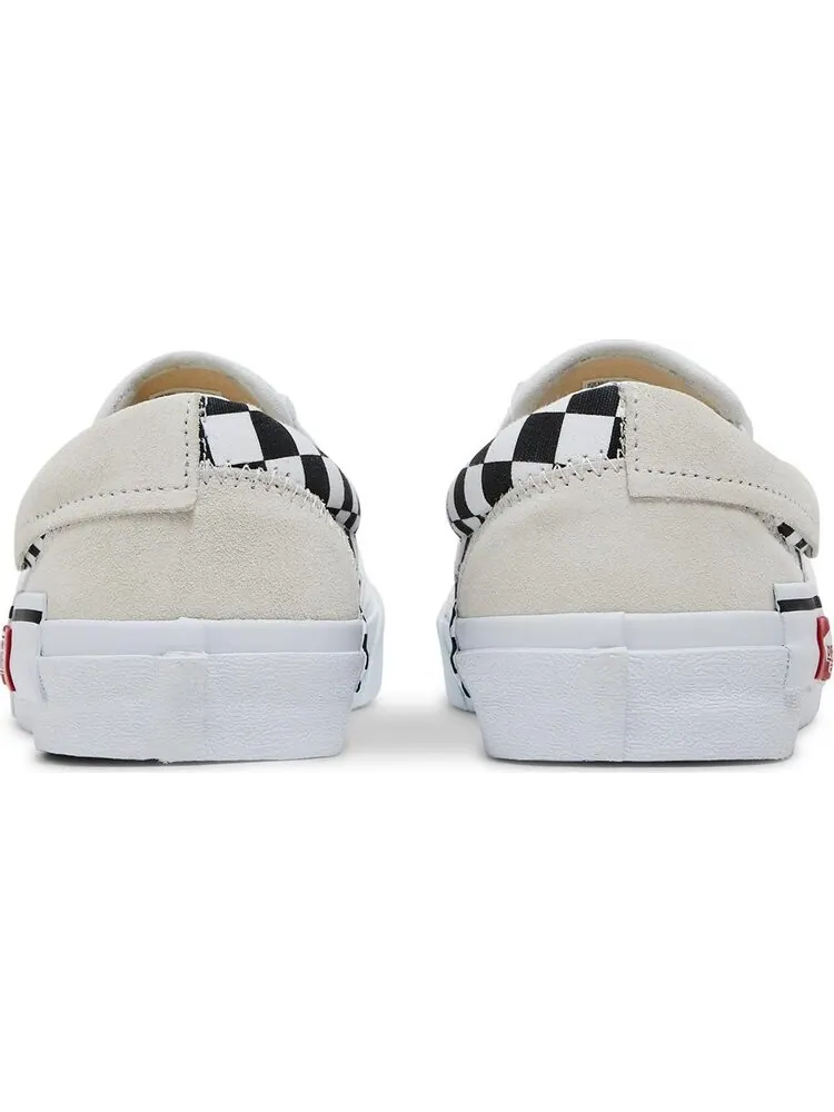 Кеды Vans Slip-On CAP White Black Checkerboard — изображение 6 из 8, белый